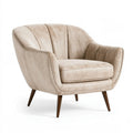 Poltrona 85 x 78 x 83 cm in tessuto beige - stile moderno per soggiorno
